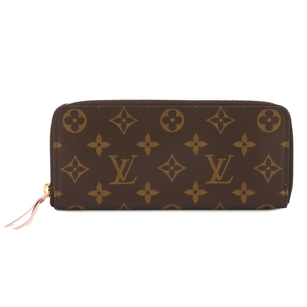 Louis Vuitton Monogram Portefeuille Clemence Round Long Wallet Rose Ballerine...